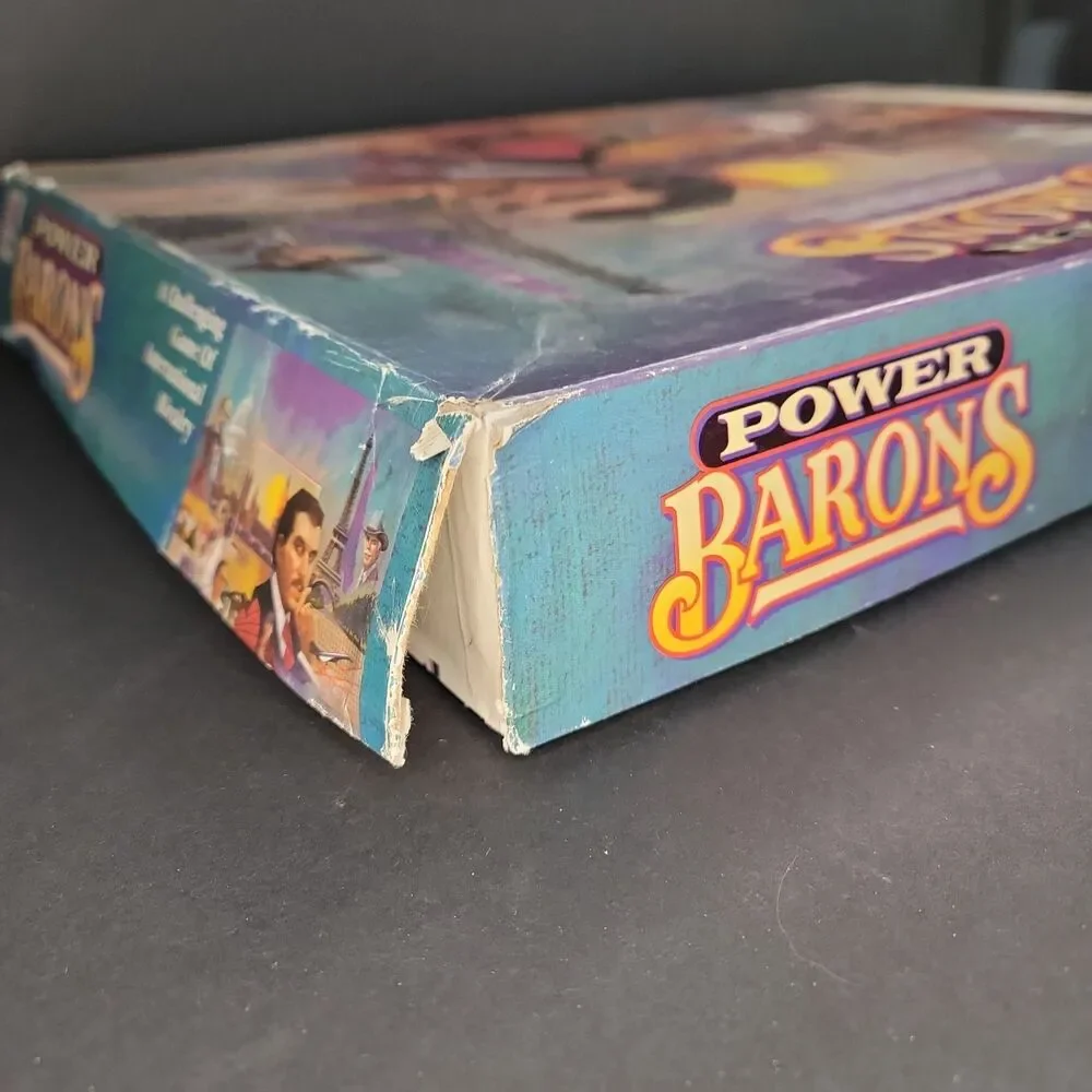 Power Barons Board Game 1986 Milton Bradley Vintage Strategy Missing 1 Red Plane